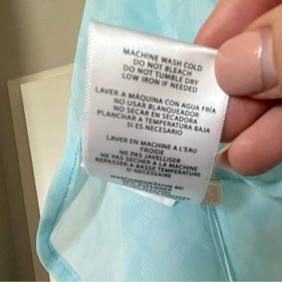 MICHAEL KORS MK Signature Ombre Logo Pareo Turquoise Beach Cover-Up - Picture 13 of 15